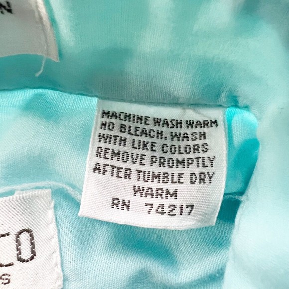 Vtg Moda Bianco Western Button Down Shirt Tuxedo Embroidered Concho Teal Sz S - Picture 8 of 12